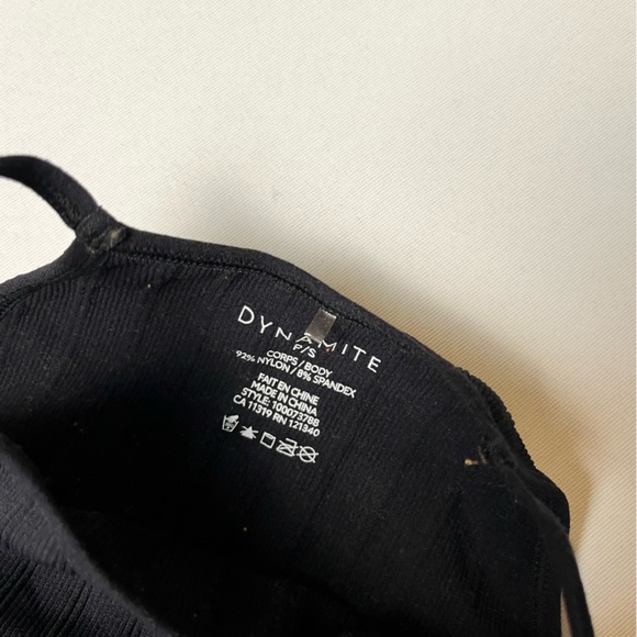 Dynamite Ribbed Black Tank Top - Picture 4 of 4